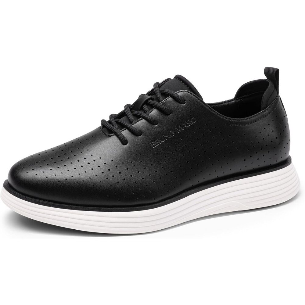 ⚡ Men's Black White Max Flex Fashion Dress Sneakers Oxfords Classic Casual Shoes